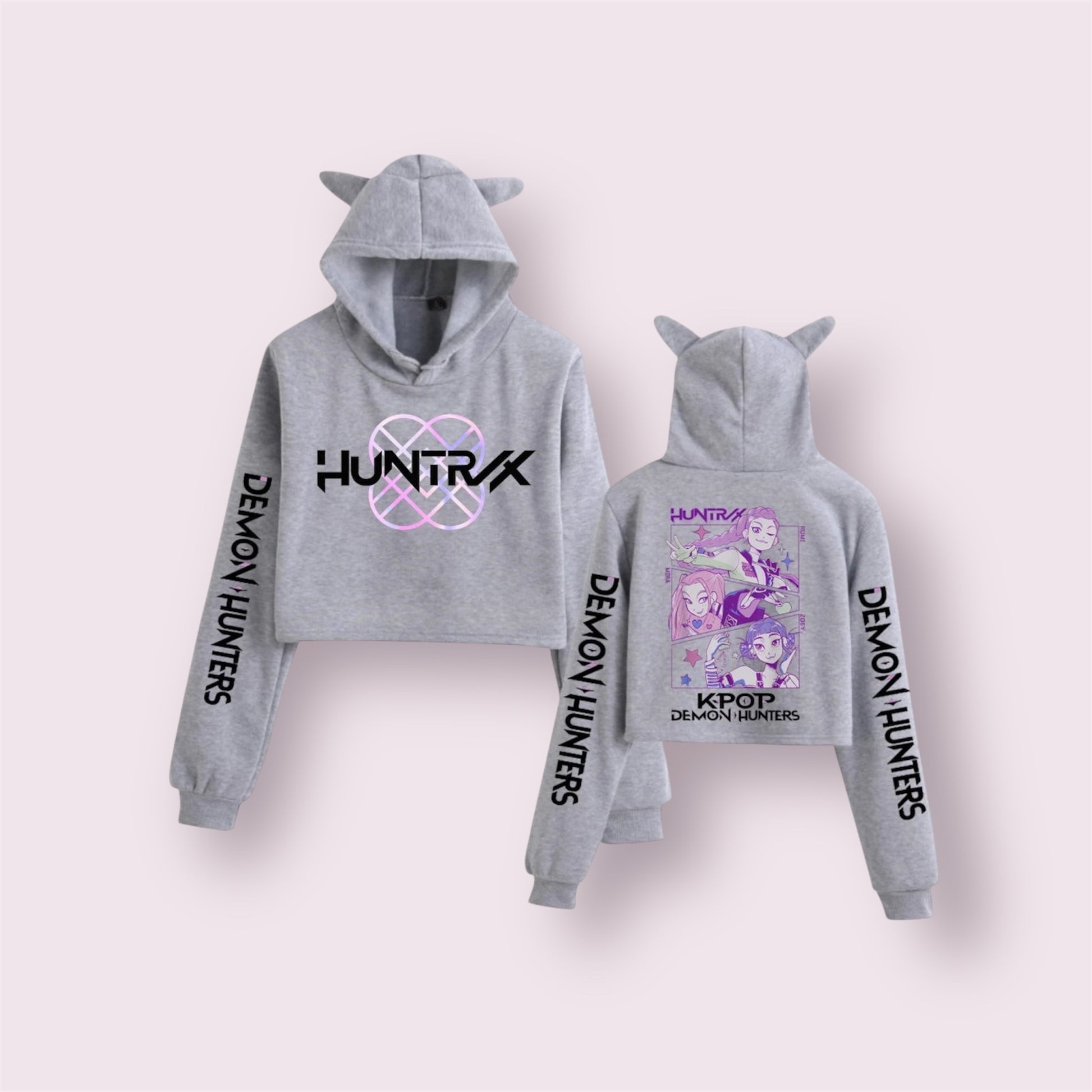 K-Pop Demon Hunters Huntrix Crop Top Hoodie