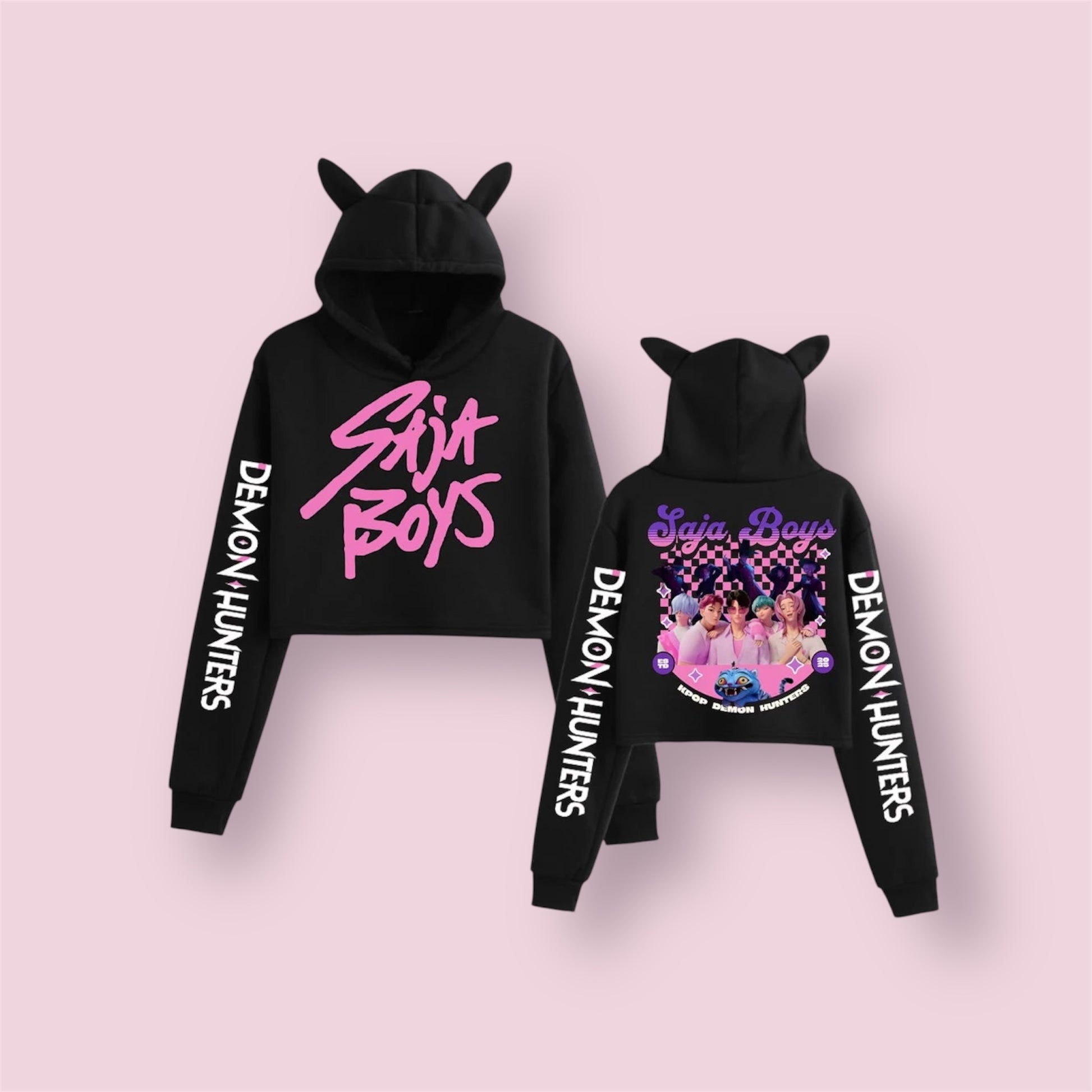 K-Pop Demon Hunters Saja Boys Crop Tops Hoodie