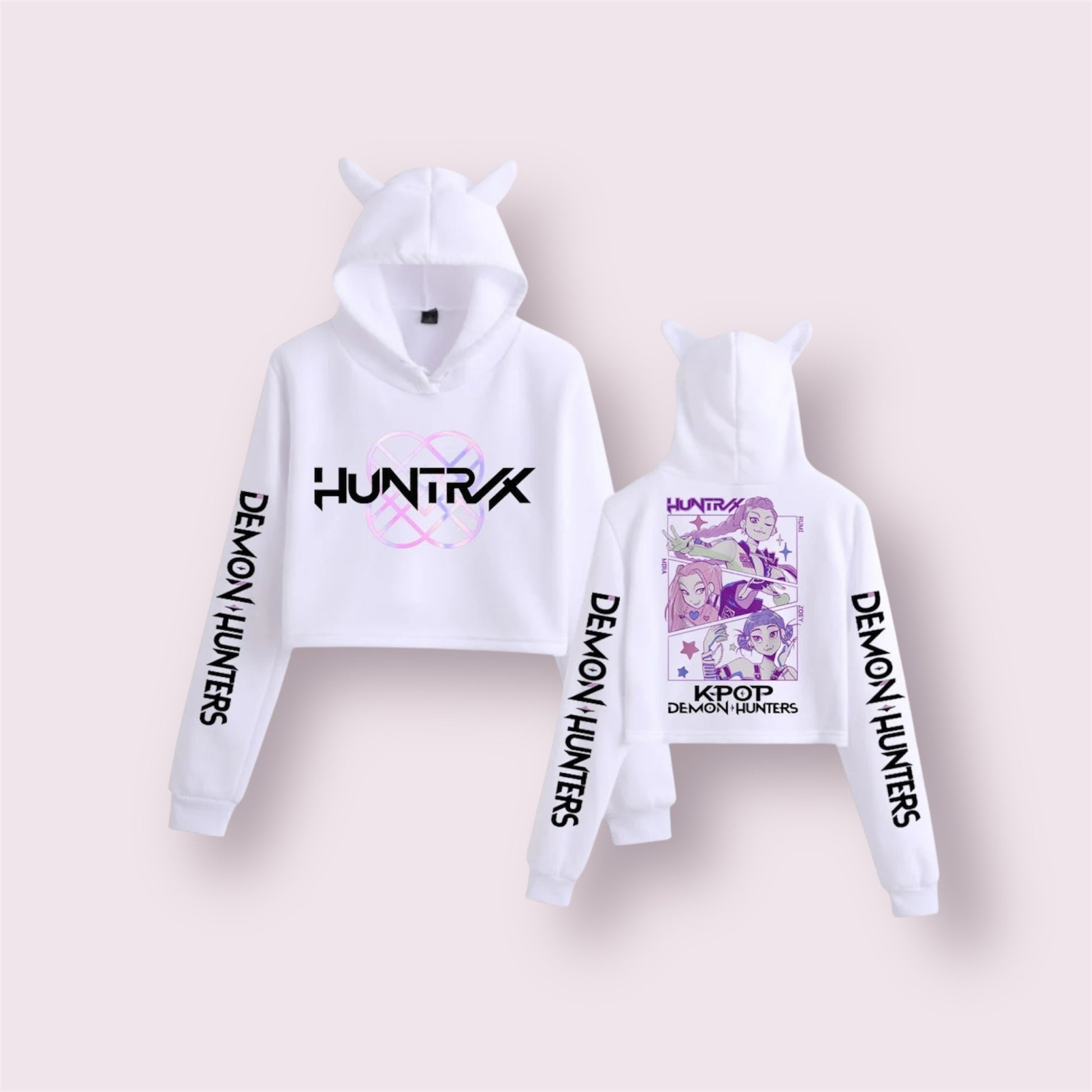 K-Pop Demon Hunters Huntrix Crop Top Hoodie