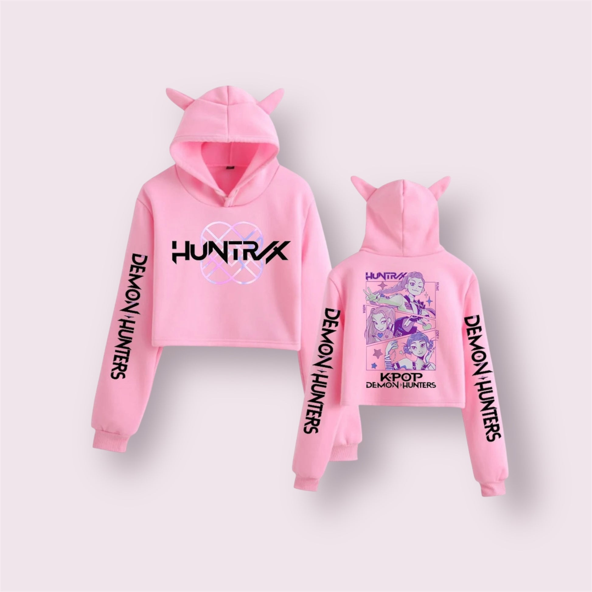 K-Pop Demon Hunters Huntrix Crop Top Hoodie