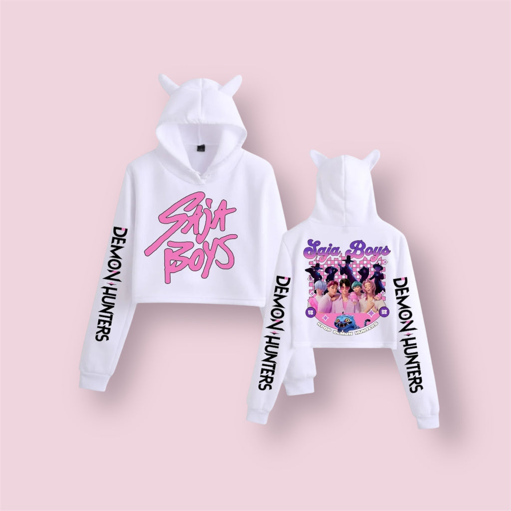 K-Pop Demon Hunters Saja Boys Crop Tops Hoodie