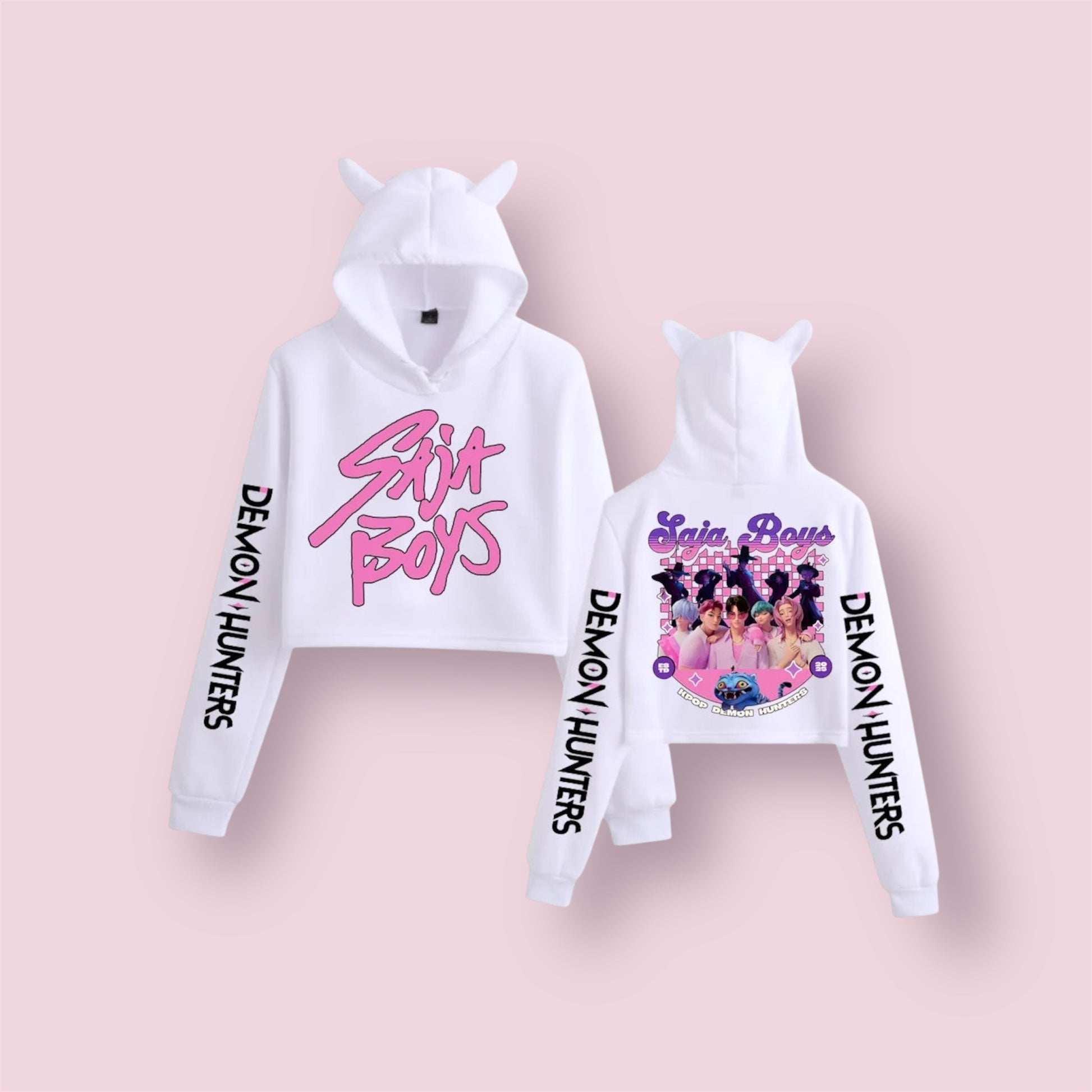 K-Pop Demon Hunters Saja Boys Crop Tops Hoodie