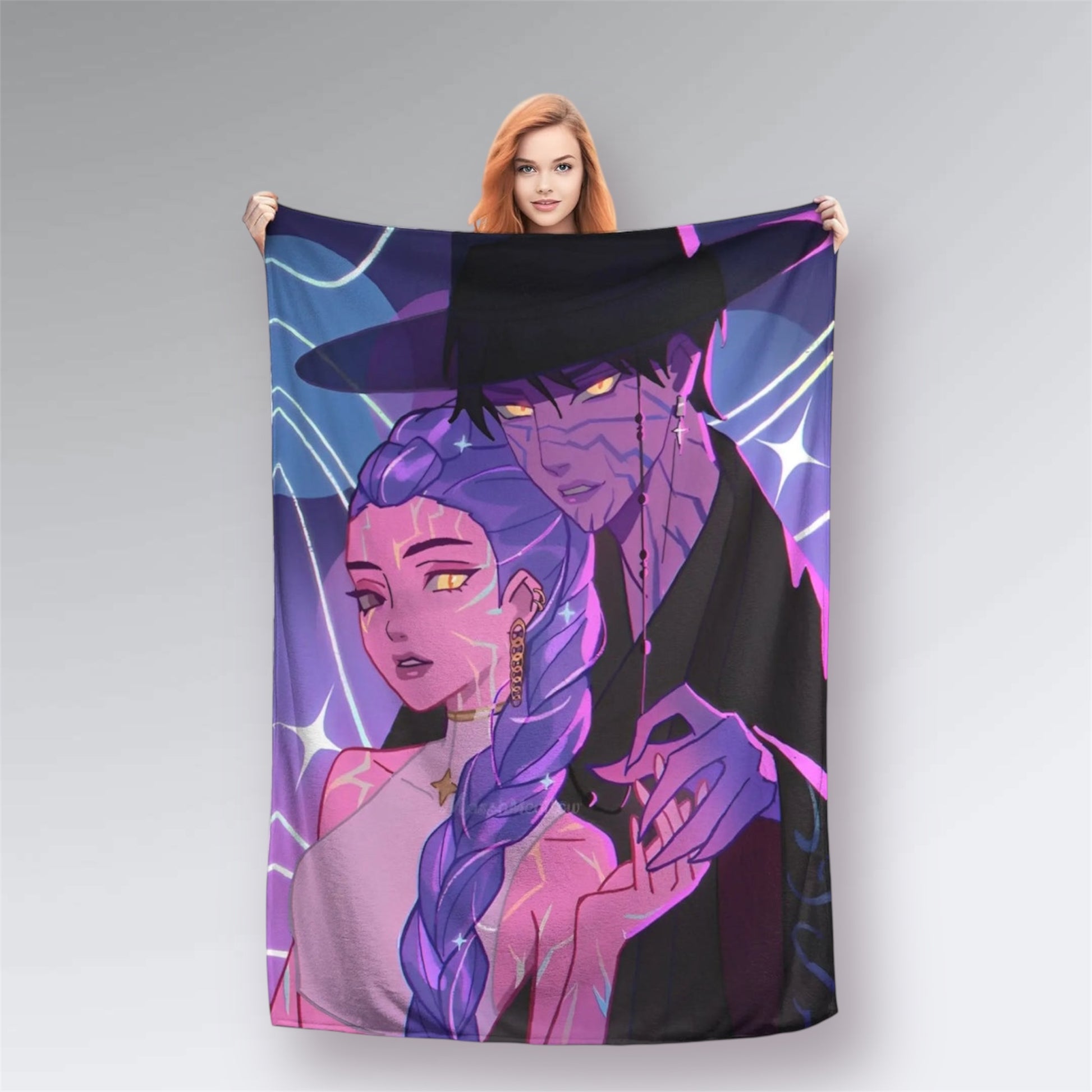 K-Pop Demon Hunters Jinu x Rumi Blanket