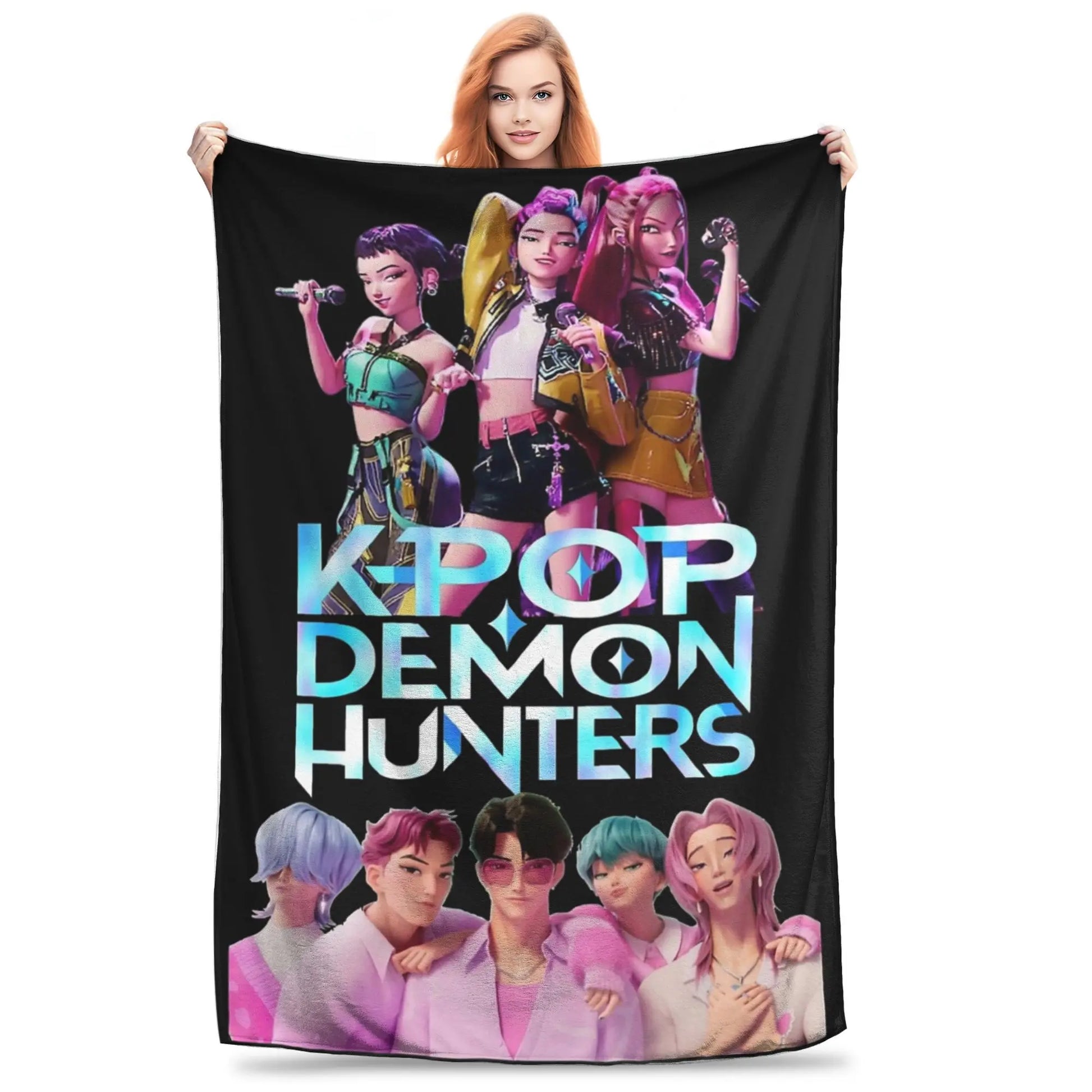 K-Pop Demon Hunters Huntrix x Saja Boys Blanket