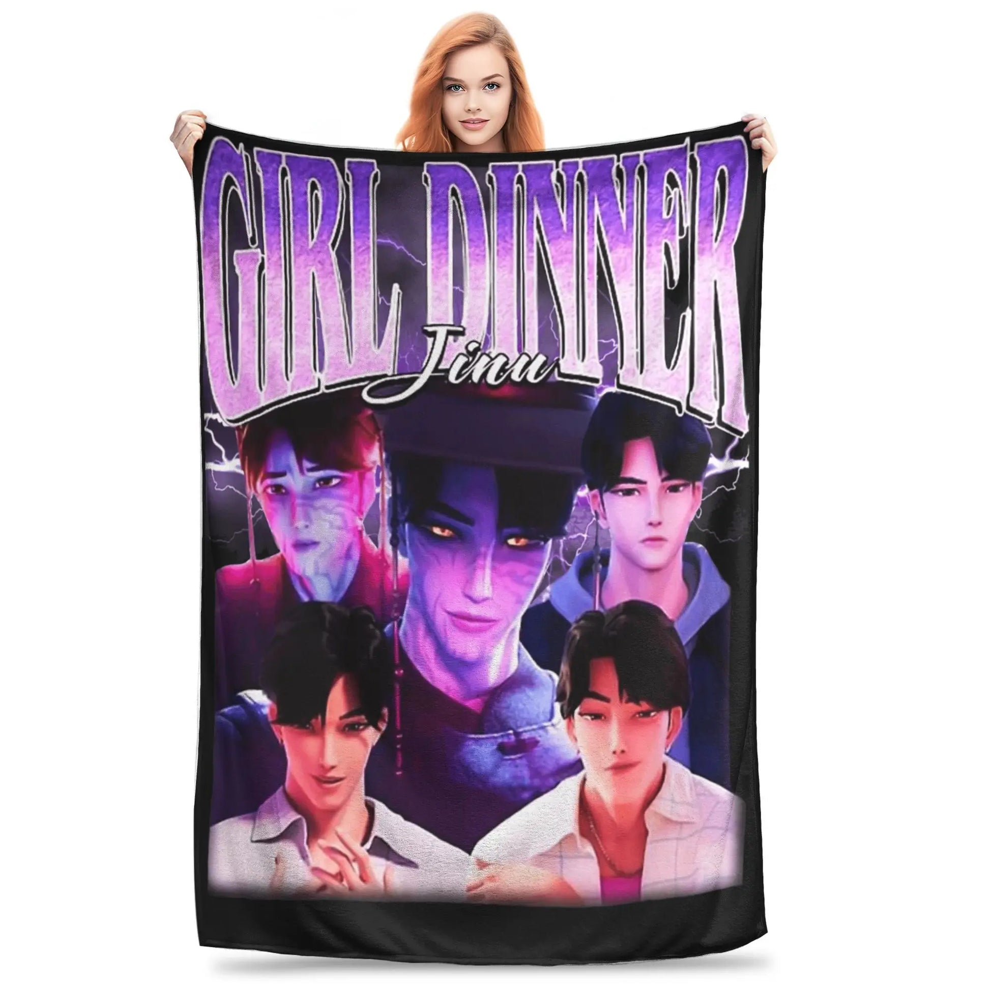 K-Pop Demon Hunters Jinu Mix Blanket